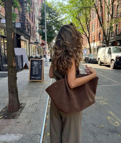 Borsa Shopper Donna in Suede Vegano Elegante e Pratica