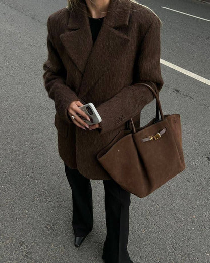 Borsa Shopper Donna in Suede Vegano Elegante e Pratica