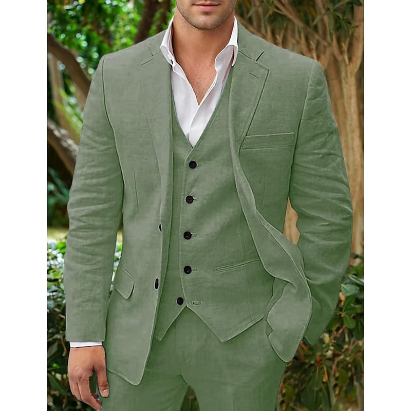 Completo Uomo Tre Pezzi Blazer Gilet e Pantaloni