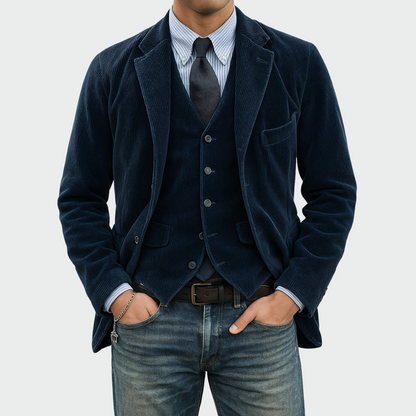 Completo Uomo Blazer e Gilet in Velluto Elegante - Brentozzi