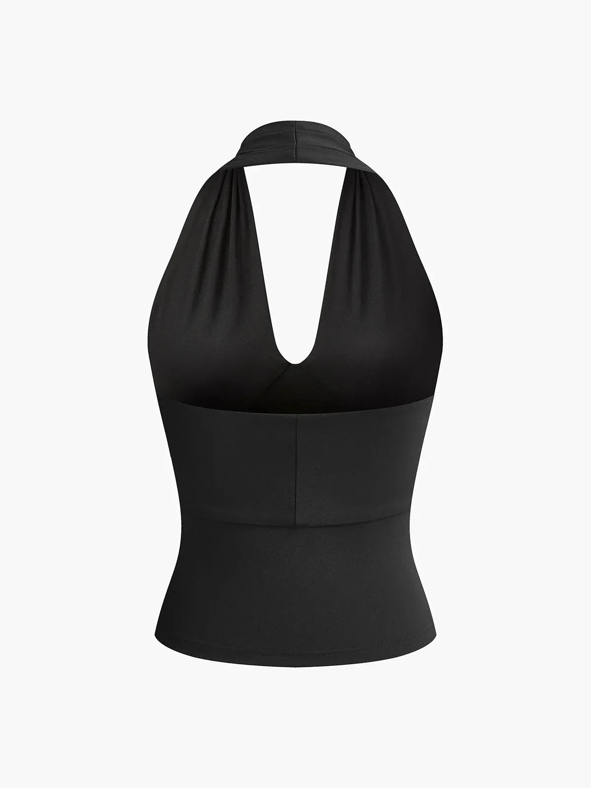 Top femme en tissu léger, dos-nu avec croisement avant, conçu pour un look élégant et décontracté. Idéal pour les journées…