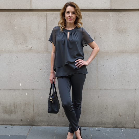 Completo Donna Casual Camicia e Pantaloni Comodi - Brentozzi