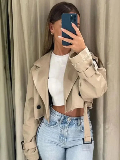 Trench Donna Maniche Lunghe Classico Corto - Vesarelli