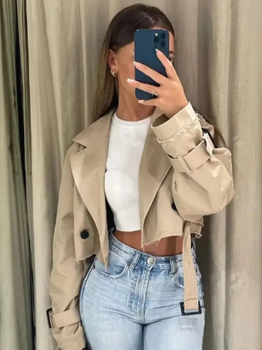 Trench Donna Maniche Lunghe Classico Corto - Vesarelli