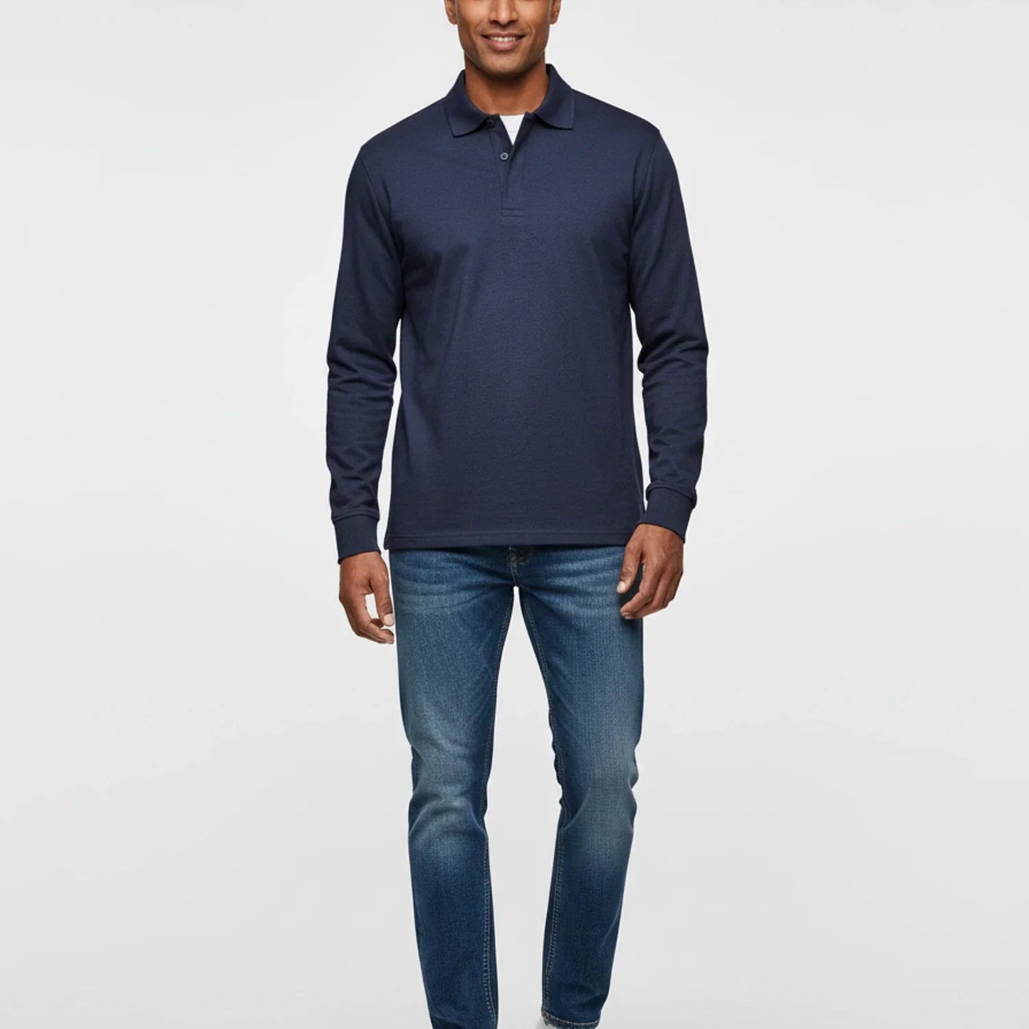 Polo Uomo Manica Lunga Classica Cotone