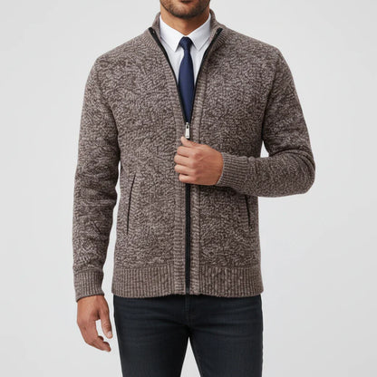 Cardigan Uomo in Maglia con Chiusura Frontale con Zip
