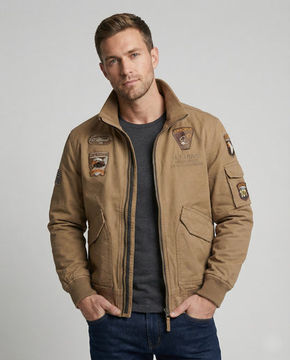 Giacca Bomber Uomo Stile Militare Regular