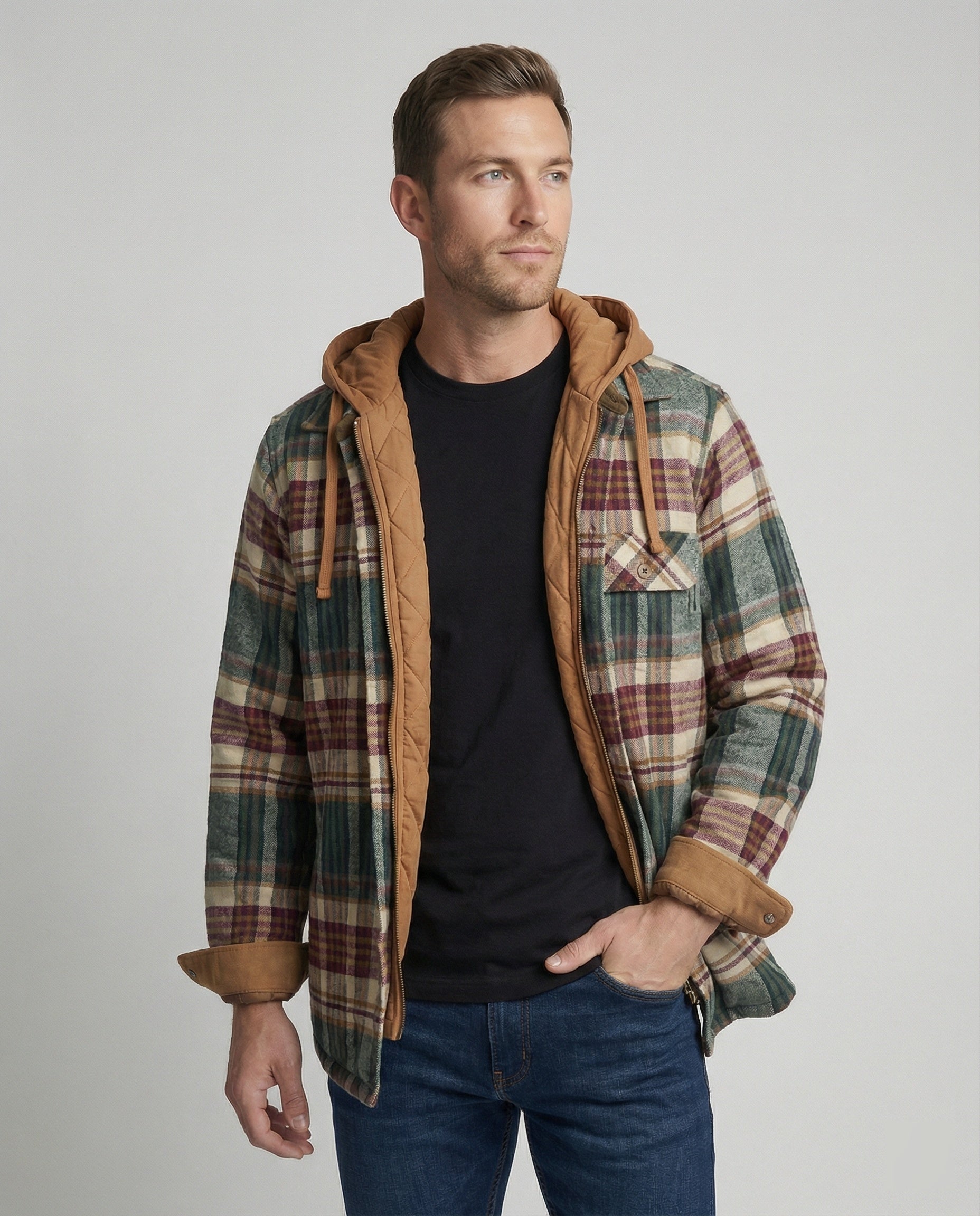 Camicia Uomo in Flanella a Quadri Regular Fit - Brentozzi