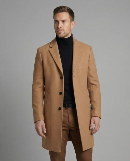 Cappotto Uomo in Lana Stile Trench Elegante - Brentozzi