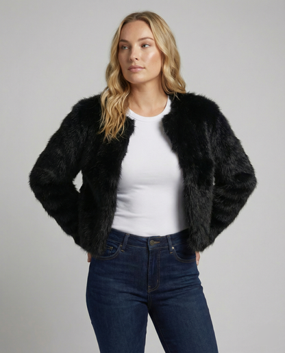 Cappotto Corto Donna in Pelliccia Sintetica - Brentozzi