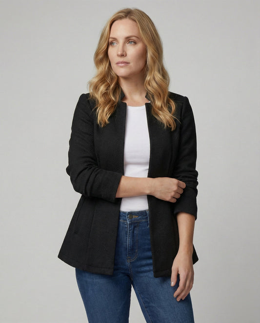 Blazer Donna Smanicato Motivo Pied de Poule Classico - Brentozzi