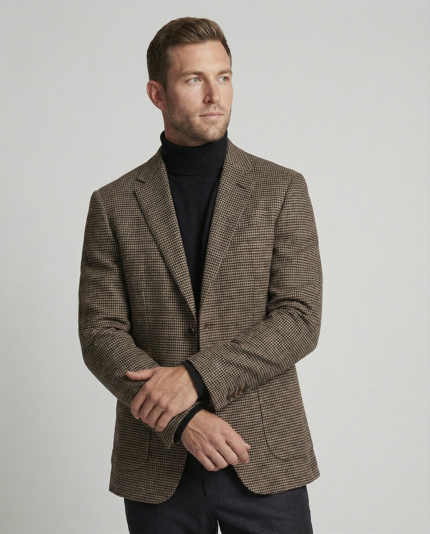 Giacca Uomo Glencheck con Revers Classico