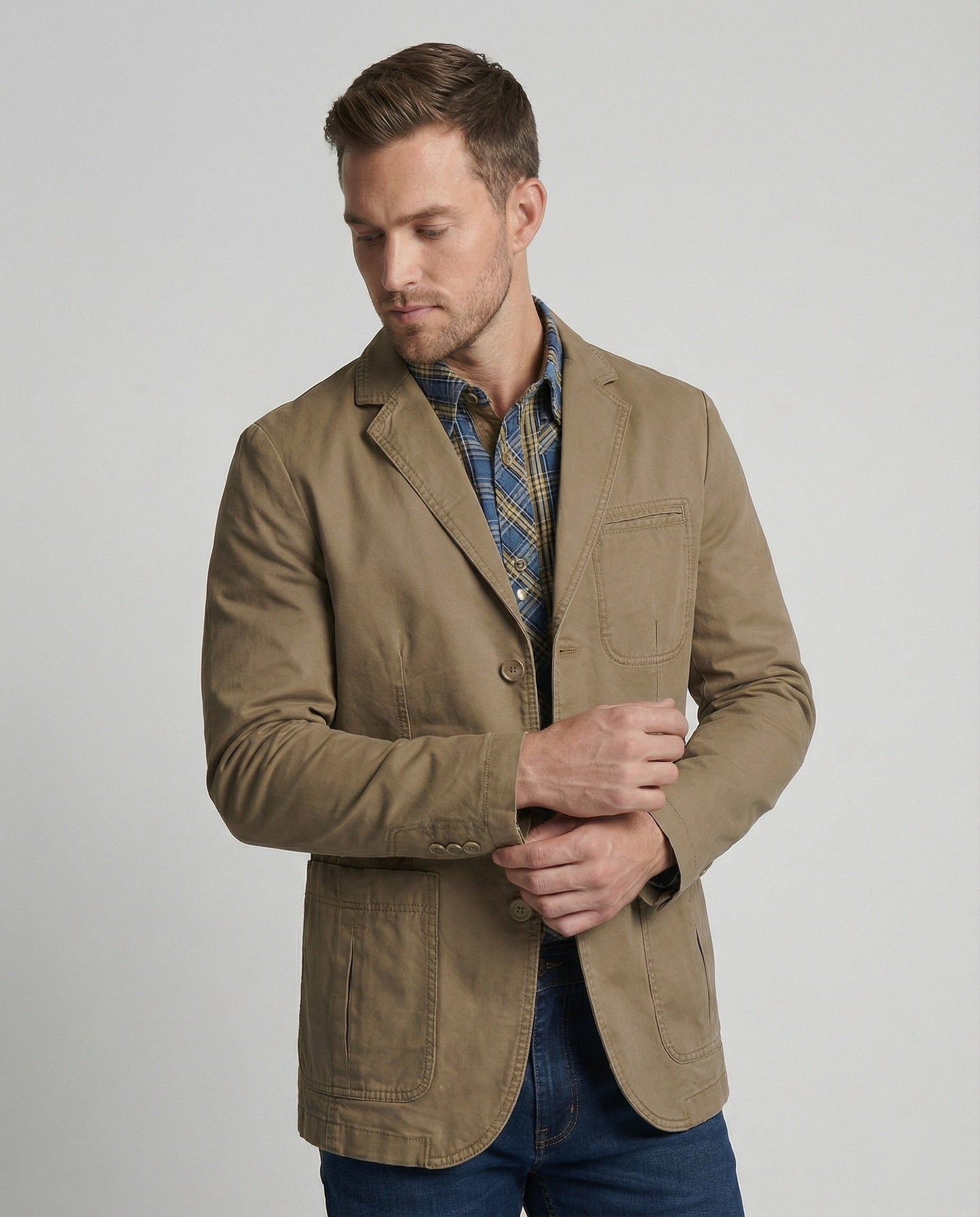 Blazer Uomo Cotone Vestibilità Comoda