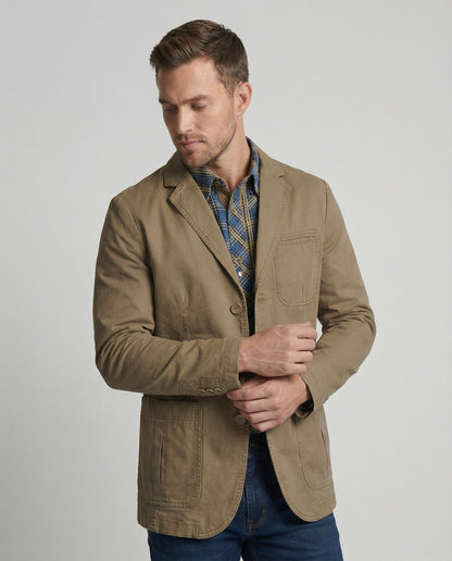 Blazer Uomo Cotone Vestibilità Comoda
