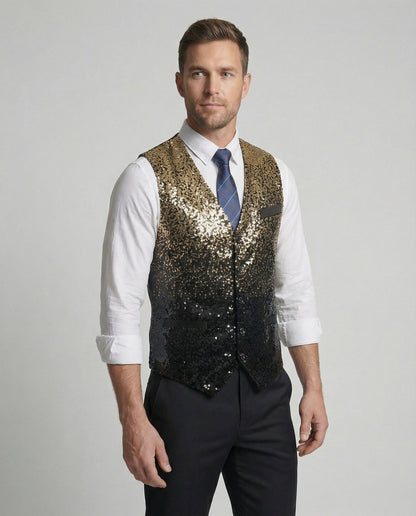Gilet Donna con Paillettes Brillanti Slim Fit - Brentozzi