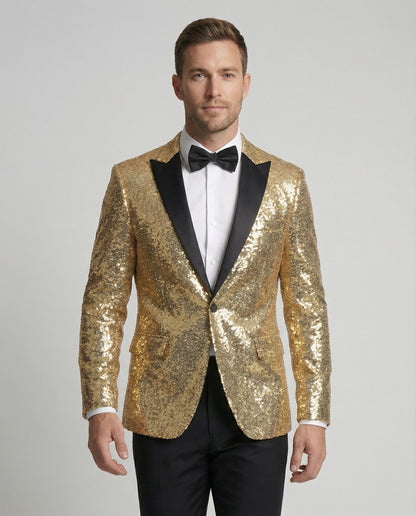 Blazer Uomo Paillettes Lucido Slim Fit - Brentozzi
