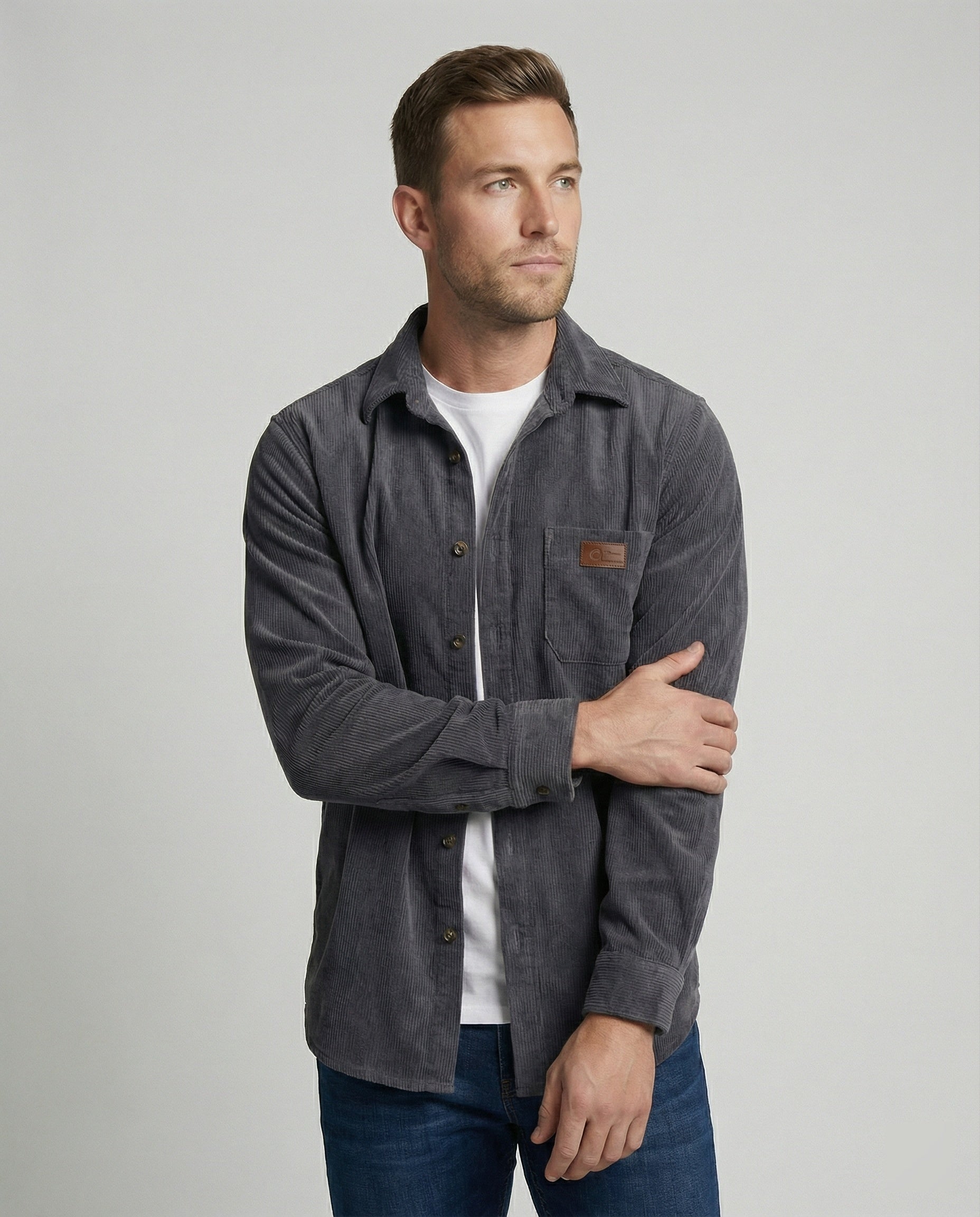 Camicia Uomo in Velluto a Costine Classica - Brentozzi