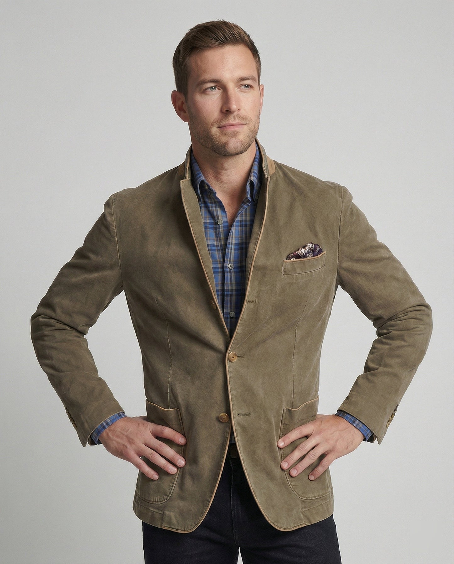 Blazer Uomo in Velluto a Costine Classico