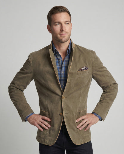Blazer Uomo in Velluto a Costine Classico