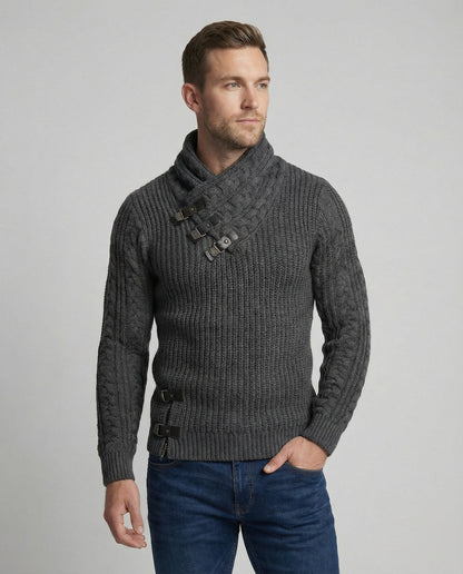 Maglione Uomo Maglia Asimmetrica Stile Casual - Brentozzi