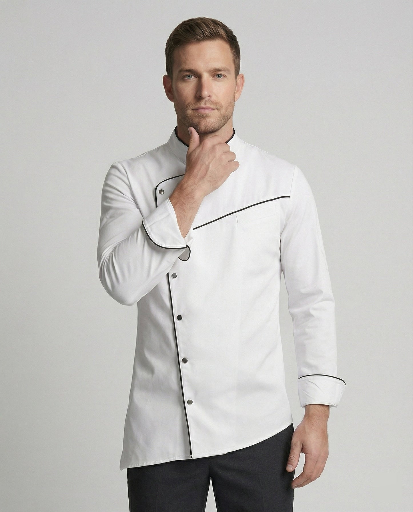 Giacca da Cuoco Uomo con Contrasto Stile Elegante - Brentozzi