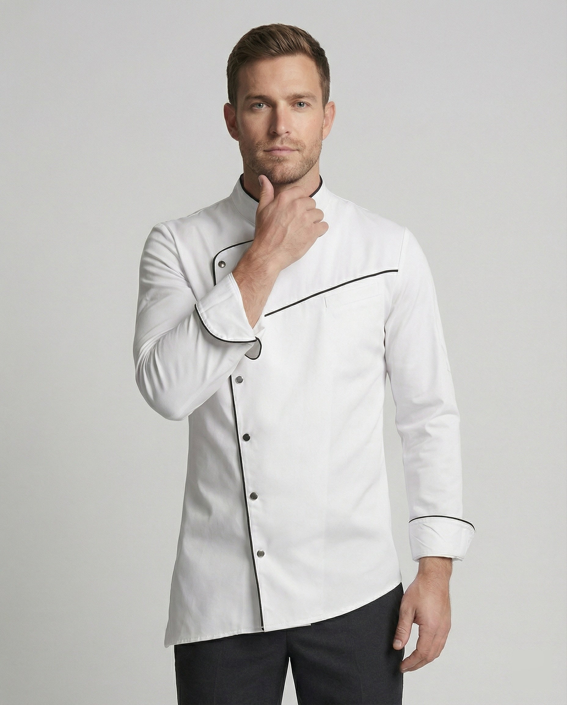 Giacca da Cuoco Uomo con Contrasto Stile Elegante - Brentozzi