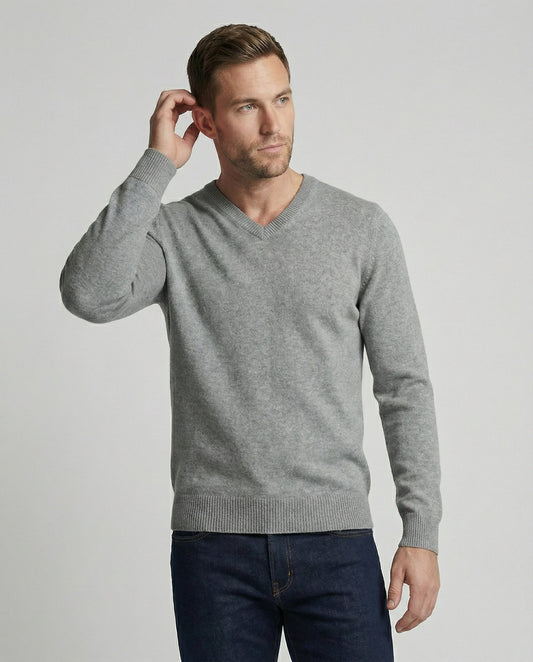 Maglione Uomo Cotone Scollo a V - Brentozzi