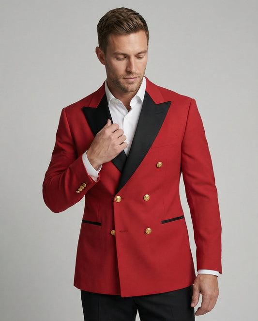 Blazer Uomo Doppiopetto Elegante con Bottoni Metallici - Brentozzi