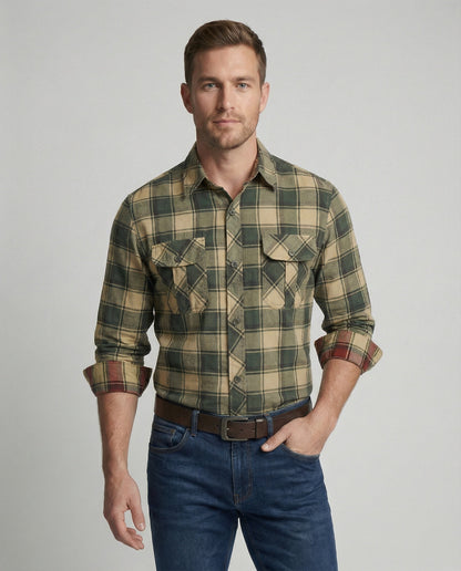 Camicia Uomo in Flanella Manica Lunga