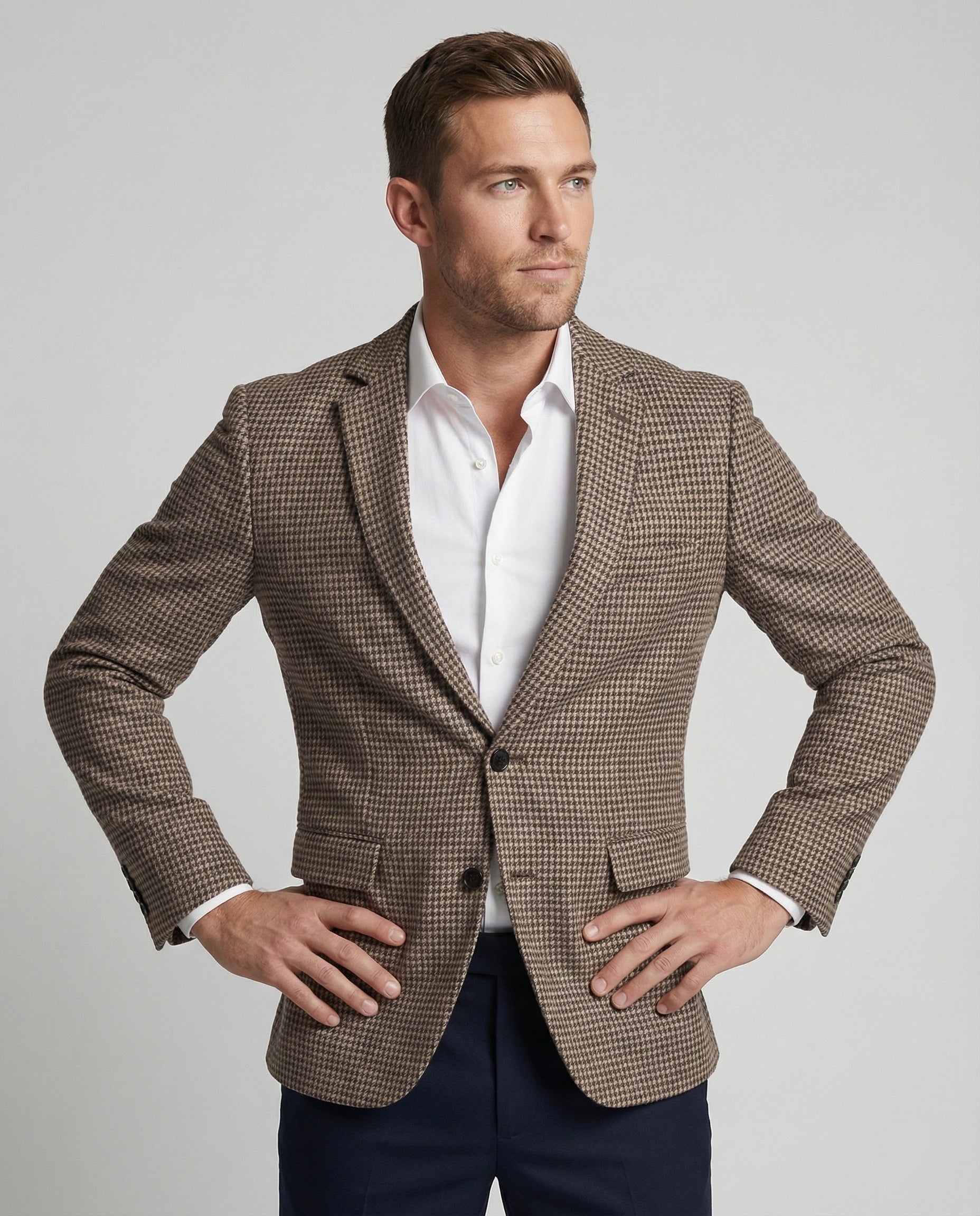 Blazer Uomo Quadri Moderno Slim Fit - Brentozzi