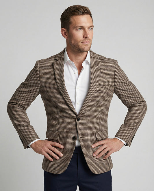 Blazer Uomo Quadri Moderno Slim Fit - Brentozzi