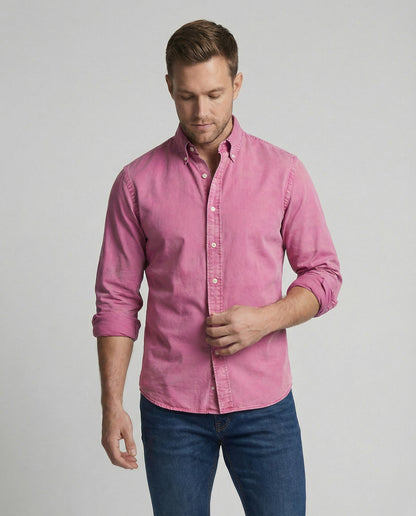 Camicia Oxford Uomo Cotone Button Down
