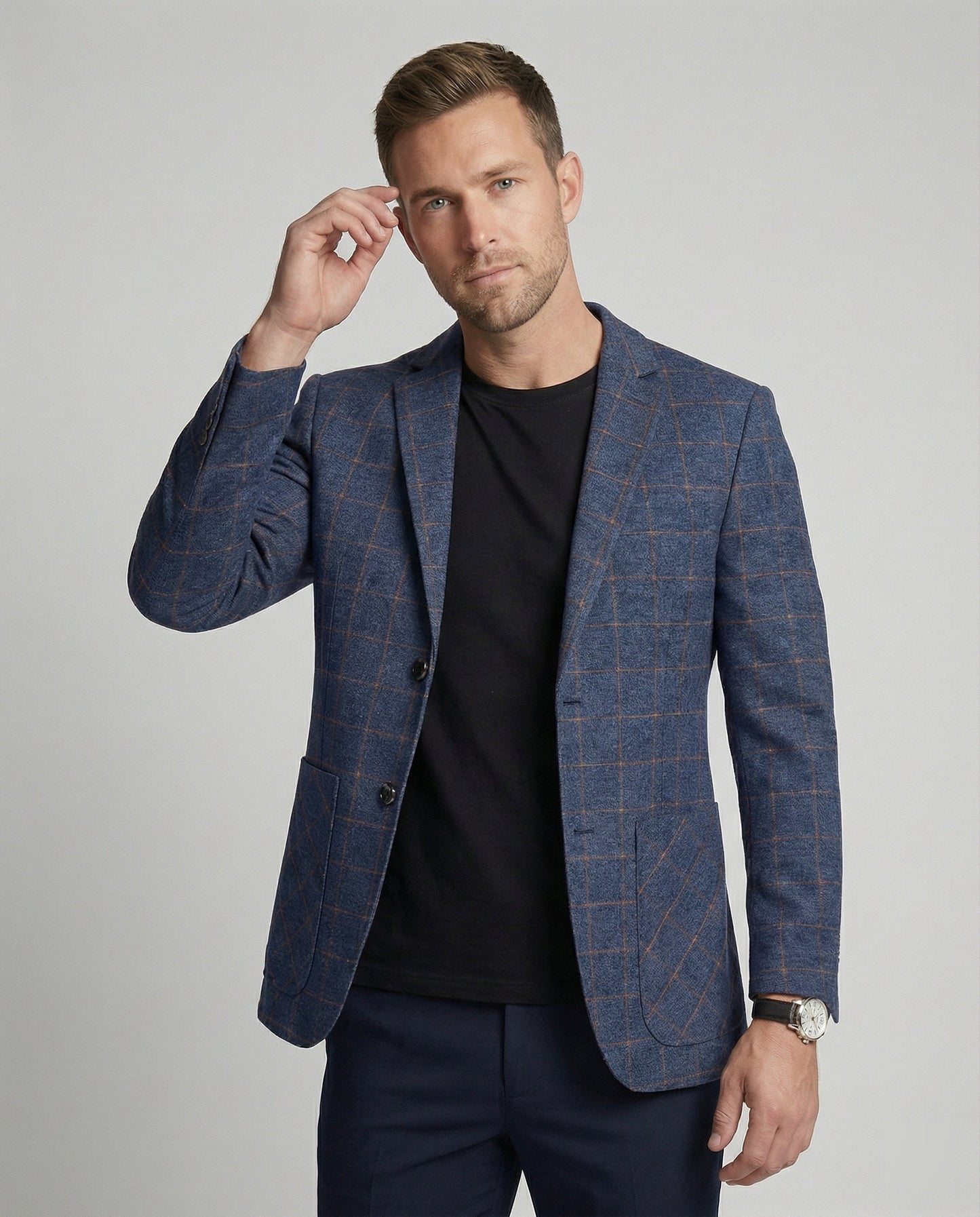 Giacca Uomo Business Slim Fit Fantasia Quadri