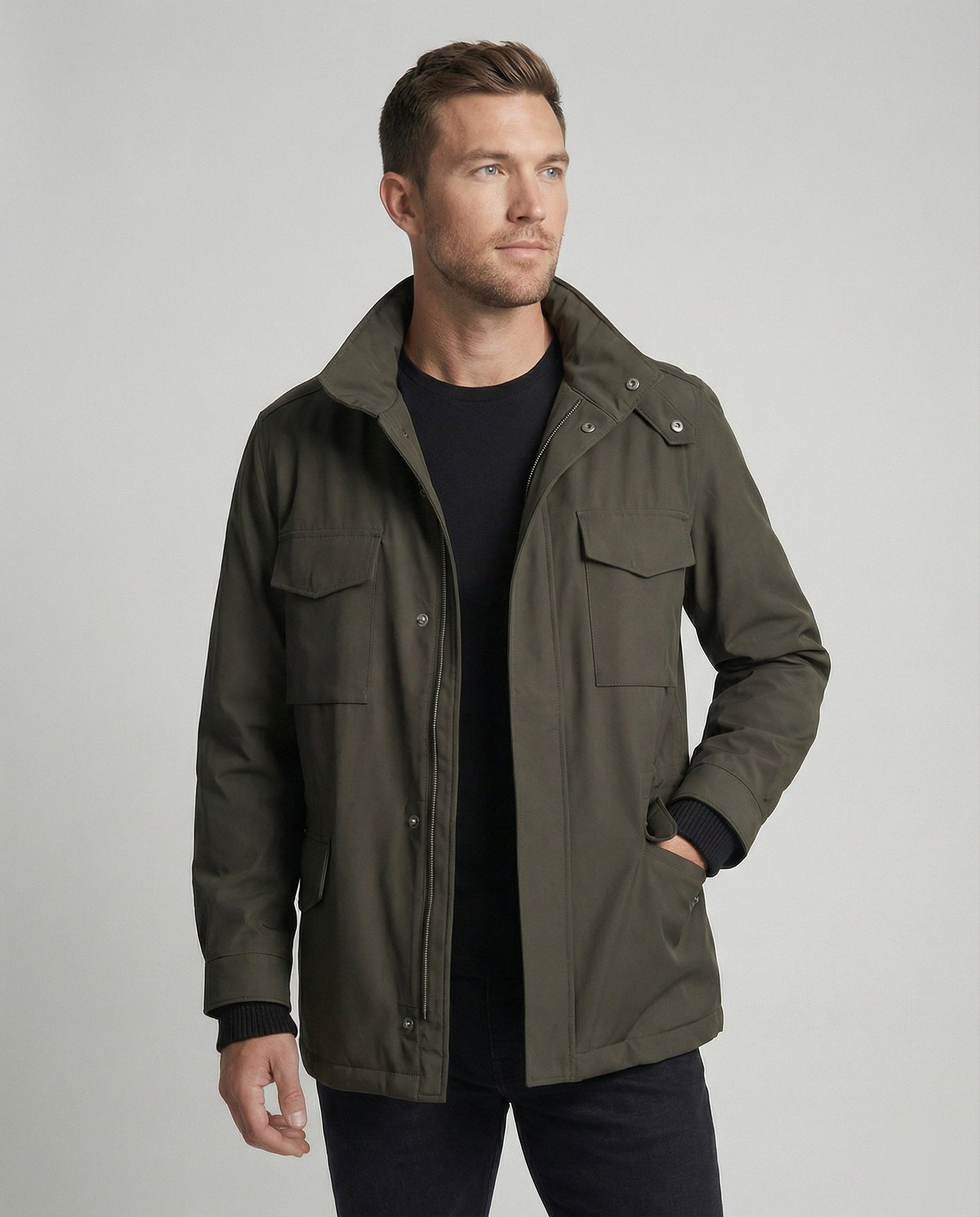 Giacca Utility Uomo Collo Alto