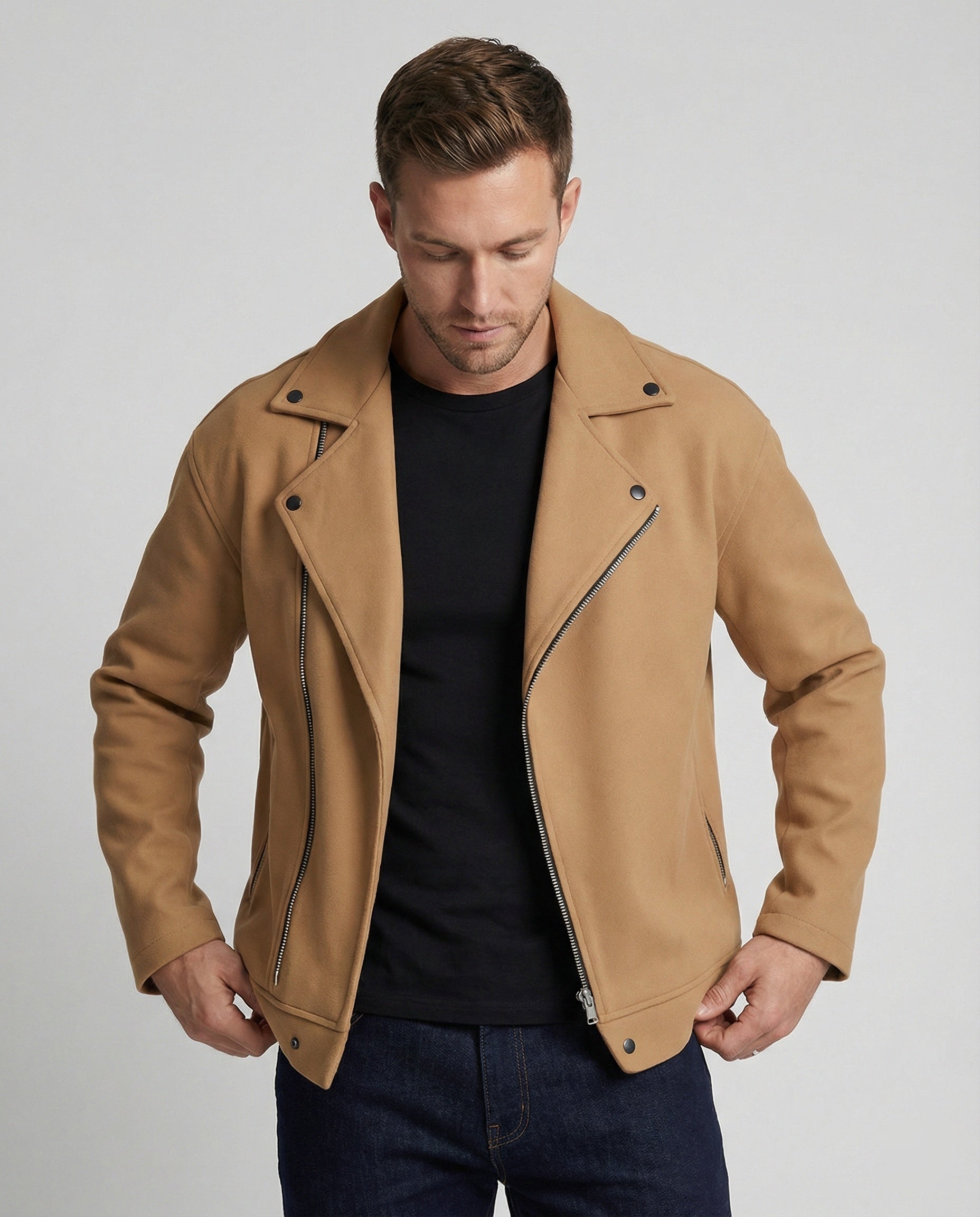 Gilet Uomo in Pelle Stile Biker - Brentozzi