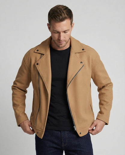 Gilet Uomo in Pelle Stile Biker - Brentozzi
