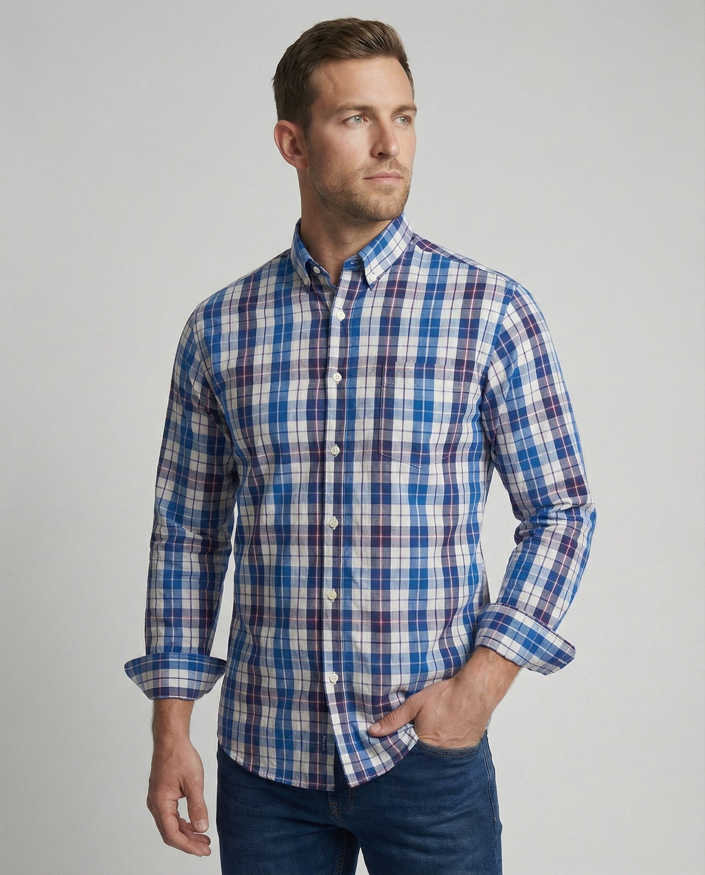 Camicia Uomo Flanella Manica Lunga Quadri