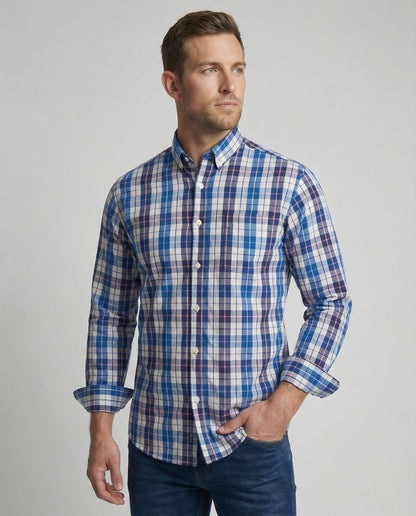 Camicia Uomo Flanella Manica Lunga Quadri