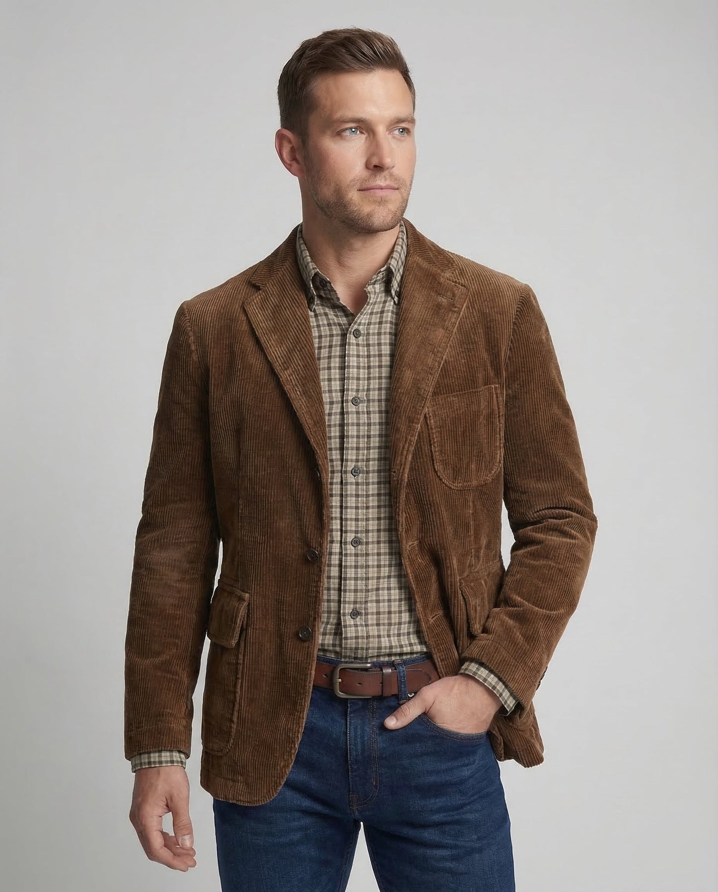 Completo Blazer Uomo in Velluto a Coste Stile Vintage