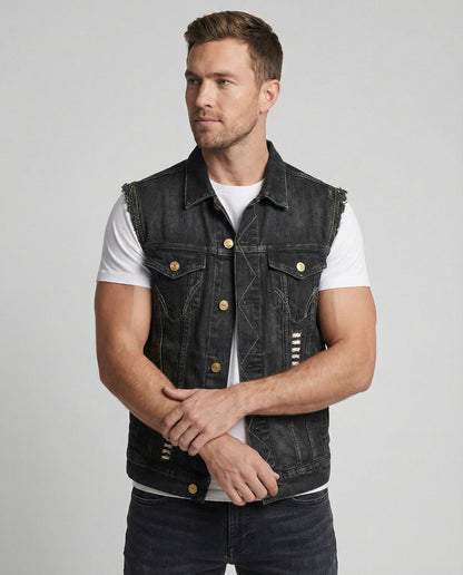 Gilet Uomo in Denim Stile Casual - Brentozzi