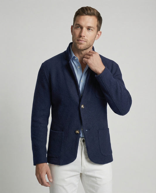Cardigan Uomo Elegante Maglia Scollo Aperto Taglio Comodo - Brentozzi