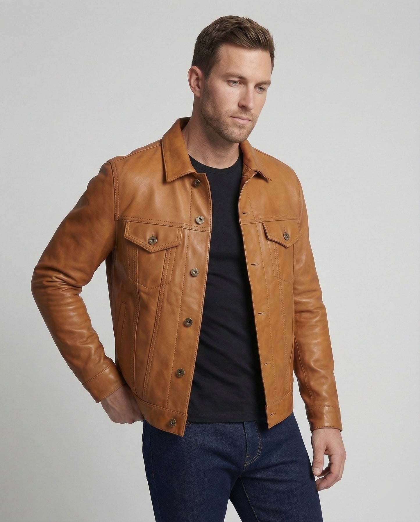 Giacca Termica Uomo in Ecopelle Regular Fit