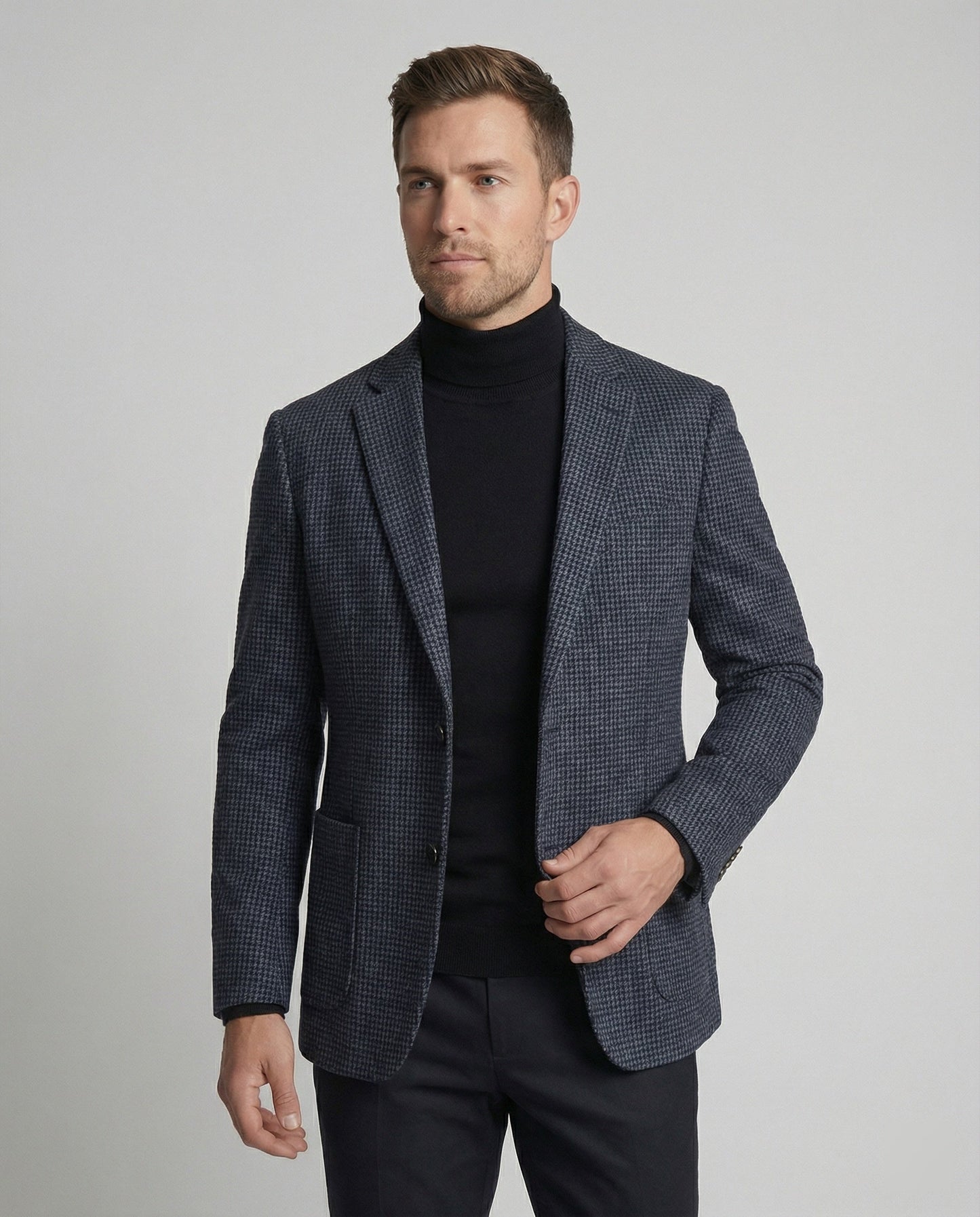 Giacca Uomo Pied de Poule Due Bottoni Slim Fit