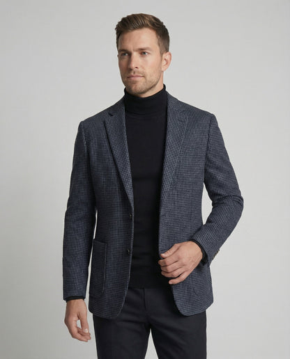 Giacca Uomo Pied de Poule Due Bottoni Slim Fit