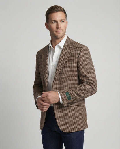 Giacca Uomo Slim Fit Motivo Pied de Poule