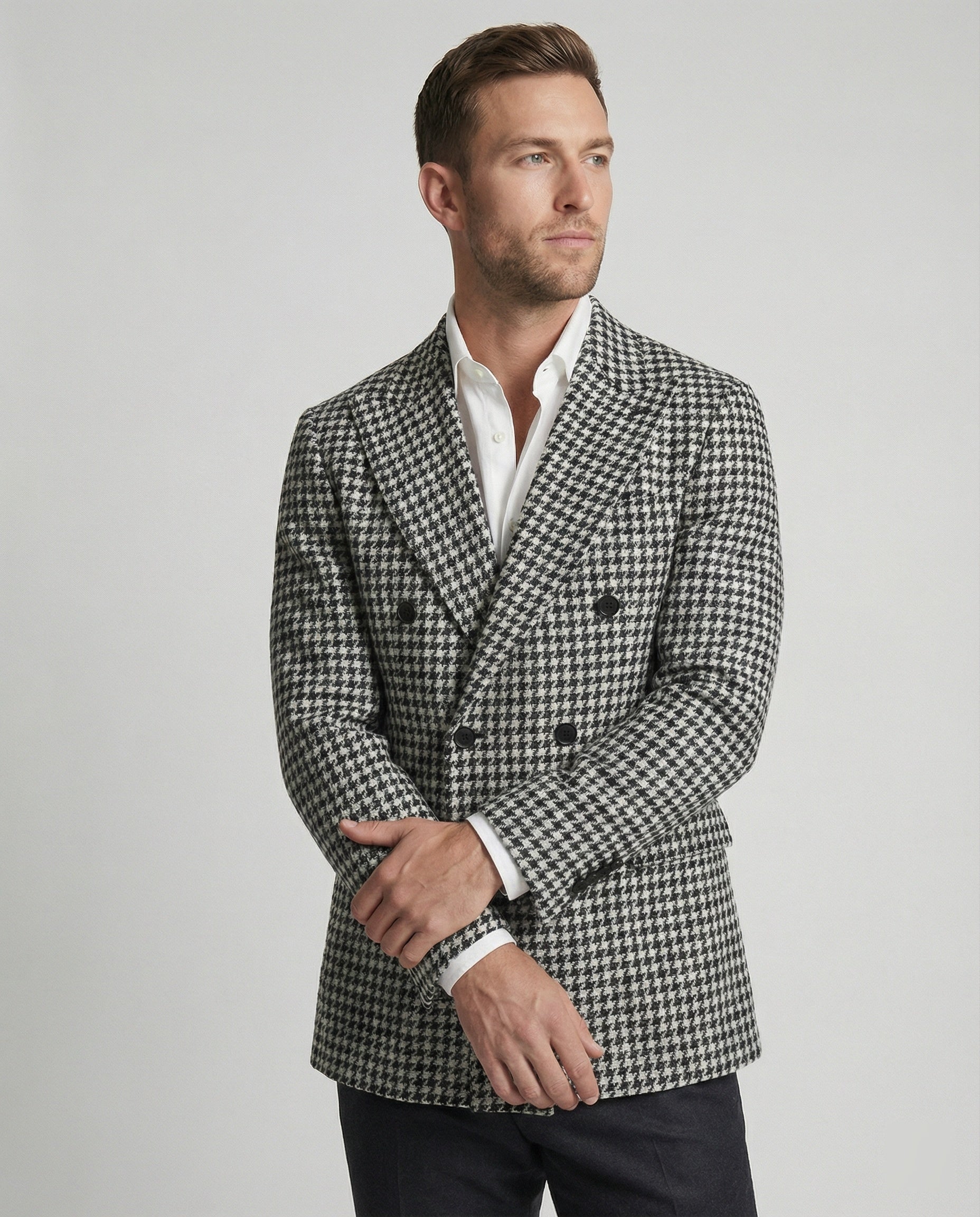 Blazer Uomo Quadri Taglio Moderno Elegante - Brentozzi