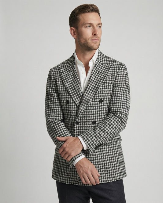 Blazer Uomo Quadri Taglio Moderno Elegante - Brentozzi