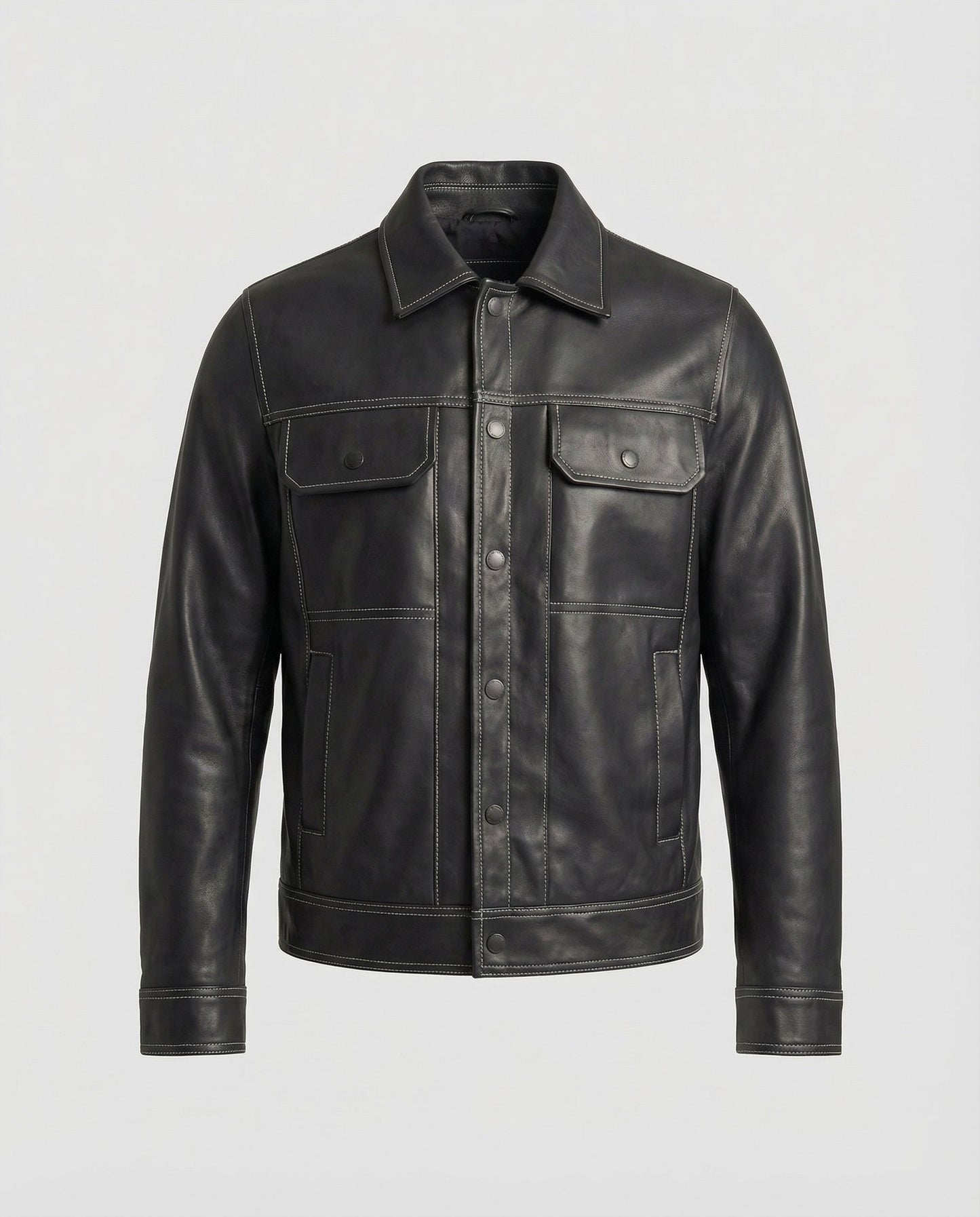 Overshirt Uomo Effetto Pelle Vestibilità Regular - Brentozzi