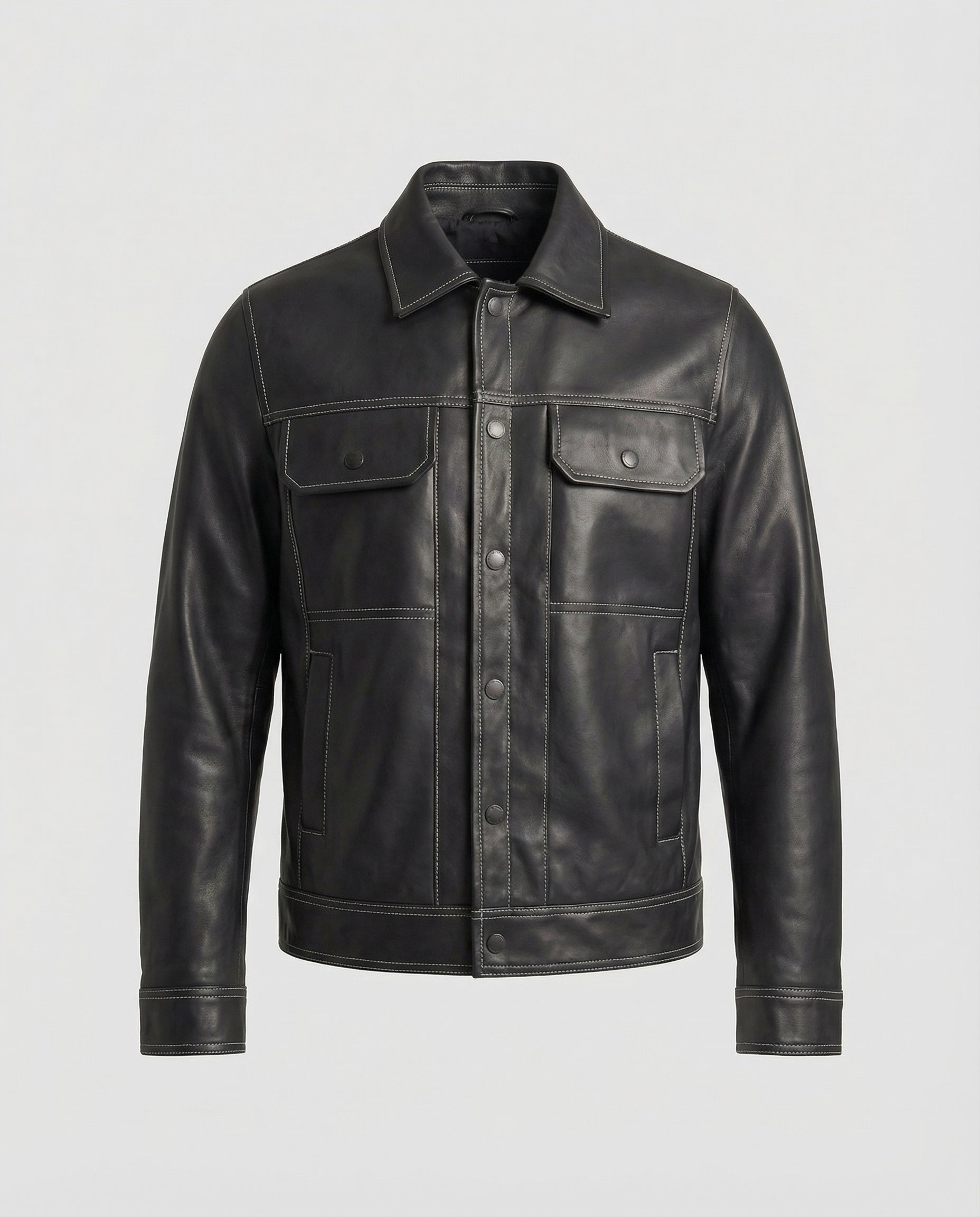 Overshirt Uomo Effetto Pelle Vestibilità Regular - Brentozzi