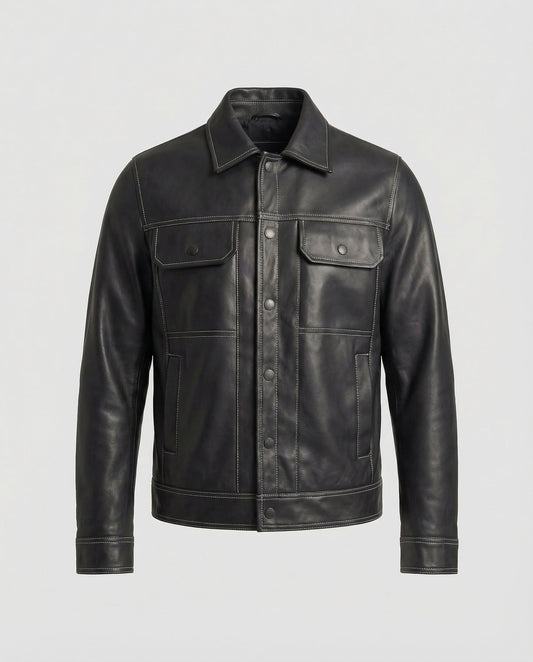 Overshirt Uomo Effetto Pelle Vestibilità Regular - Brentozzi